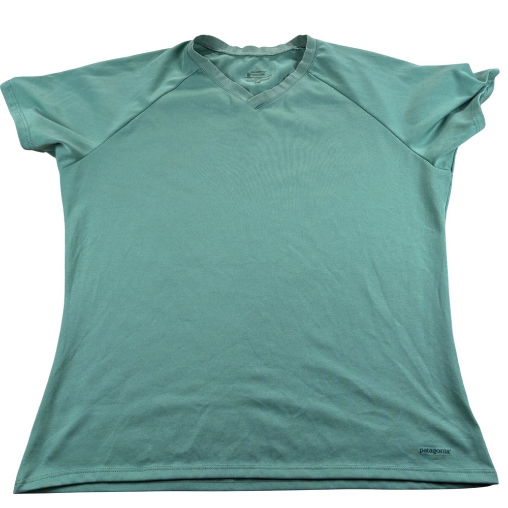 Patagonia Capilene Performance Baselayer Women Medium Green Gorpcore Hiking USA